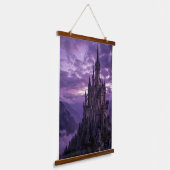Burg Nacht Wandbehang Teppich (Gewinkelt)