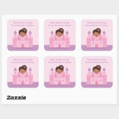 Burg Niedlich Afrikanische Prinzessin Stickers (Blatt)