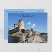 Burg Olavinlinna in Savonlinna Finnland Postkarte (Vorne/Hinten)