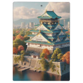 Burg Osaka Burg Japan Landschaft Klemmbrett (Rückseite)
