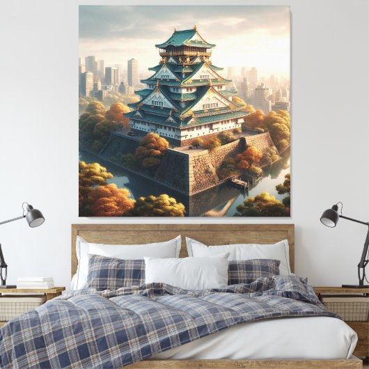 Burg Osaka Burg Japan Landschaft Leinwanddruck (Insitu (Schlafzimmer))
