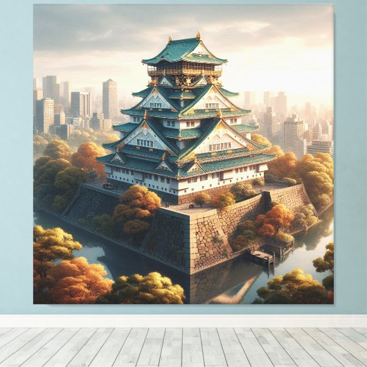 Burg Osaka Burg Japan Landschaft Leinwanddruck (Insitu (Holzboden))