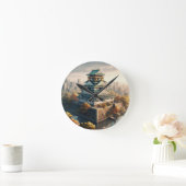 Burg Osaka Burg Japan Landschaft Runde Wanduhr (Zuhause)