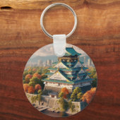 Burg Osaka Burg Japan Landschaft Schlüsselanhänger (Rückseite)