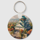 Burg Osaka Burg Japan Landschaft Schlüsselanhänger (Rückseite)