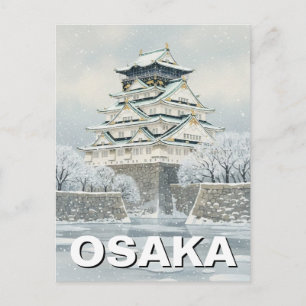 Burg Osaka Japan Postkarte