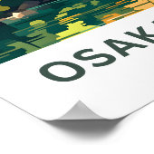 Burg Osaka Japan Reisen Print Poster (Ecke)