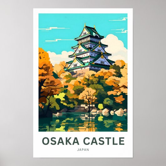 Burg Osaka Japan Reisen Print Poster (Vorne)