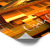 Burg Osaka (Sonnenuntergang) Poster (Ecke)