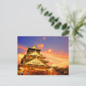 Burg Osaka (Sunset ver.) [Postkarte] Postkarte (Stehend Vorderseite)