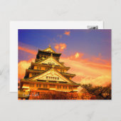 Burg Osaka (Sunset ver.) [Postkarte] Postkarte (Vorne/Hinten)