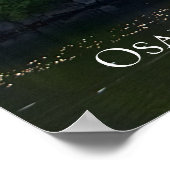 Burg Osaka von Bridge Japan Reiseziel Poster (Ecke)