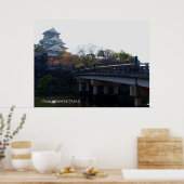 Burg Osaka von Bridge Japan Reiseziel Poster (Küche)