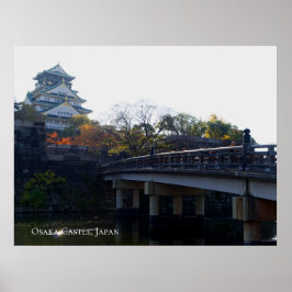 Burg Osaka von Bridge Japan Reiseziel Poster