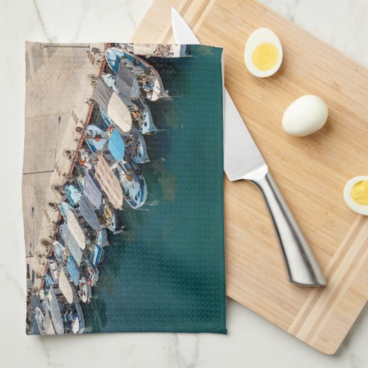 Burg Paphos Burg Hafen Teatro Sociale - Foto Geschirrtuch (Viertel Falte)