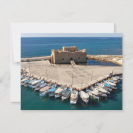 Burg Paphos und Blick auf den Hafen Postkarte