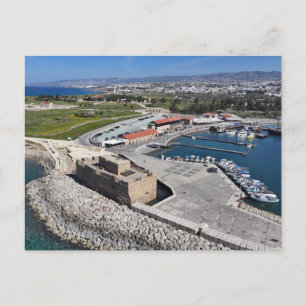 Burg Paphos und Hafen mit Leuchtturm Postkarte
