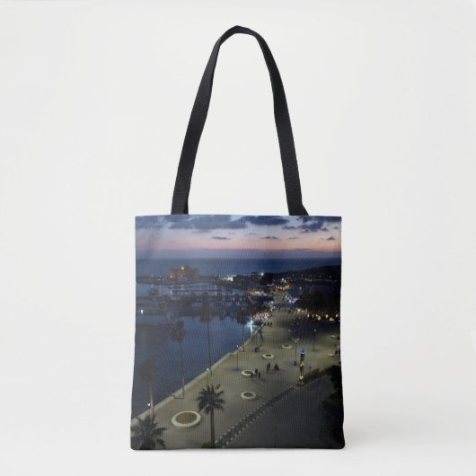 Burg Paphos und Hafen nachts, Zypern Tasche (Vorderseite)