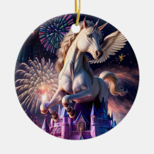 Burg Pegasus Keramik Ornament