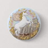 Burg Pegasus Unicorn Button (Vorderseite)