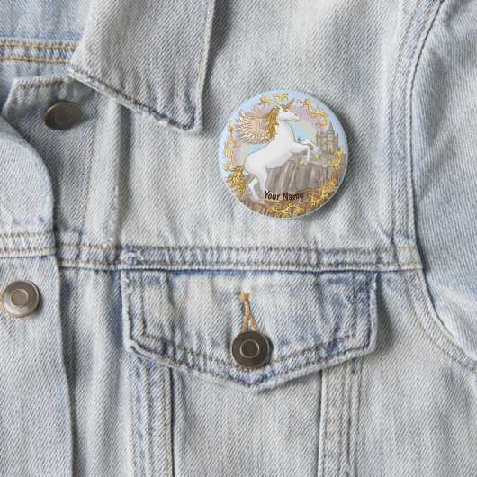 Burg Pegasus Unicorn Button (Beispiel)