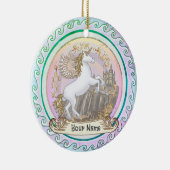 Burg Pegasus Unicorn Keramik Ornament (Rechts)