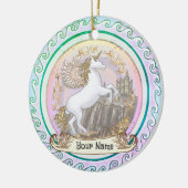 Burg Pegasus Unicorn Keramik Ornament (Links)