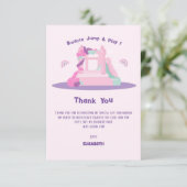 Burg Pink Bounce Dankeskarte (Stehend Vorderseite)