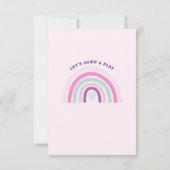 Burg Pink Bounce Dankeskarte (Rückseite)