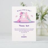 Burg Pink Bounce Dankeskarte (Stehend Vorderseite)