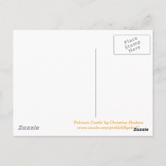 Burg Polruan Postcard Postkarte (Rückseite)
