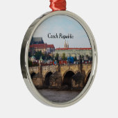 Burg Prag und Karlsbrücke Ornament Aus Metall (Rechts)