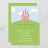 Burg Princess Einladung (Vorne/Hinten)