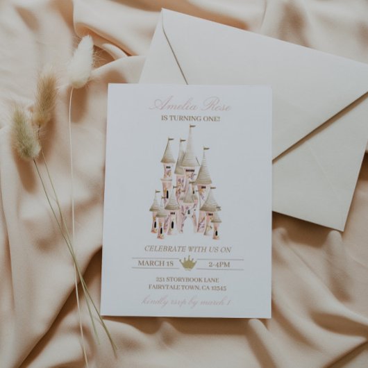 Burg Princess Einladung Girls Einladung