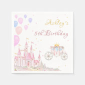 Burg Princess Geburtstagsparty Napkins Serviette (Vorderseite)