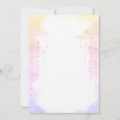 Burg Princess Wolken, Stars Pastel Geburtstag Einladung (Rückseite)