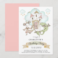 Burg Prinzessin Dragon Girl's Pink Geburtstag