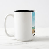 Burg Rock Nord Irland Reiseplakat. Zweifarbige Tasse (Links)