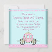 Burg Rosa Girls Einladung (Rückseite)