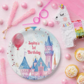 Burg Rosa Princess Pappteller (Party)