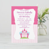 Burg Rosa Prinzessin Einladung (Stehend Vorderseite)