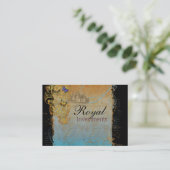 Burg Royal Scrolls Business Cards Visitenkarte (Stehend Vorderseite)