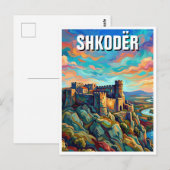 Burg Rozafa Postkarte (Vorne/Hinten)