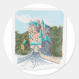 Burg Runder Aufkleber