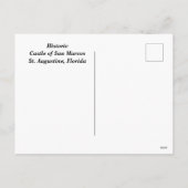 Burg San Marcos Feiertagspostkarte (Rückseite)