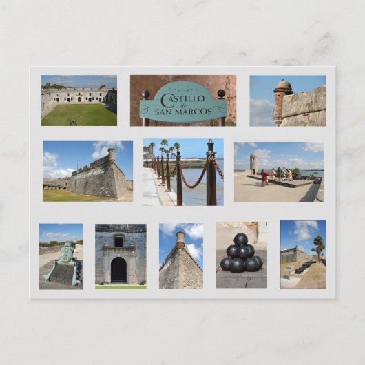 Burg San Marcos Postcard St. Augustine, Fl. Postkarte (Vorderseite)