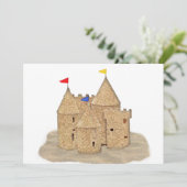 Burg Sand Einladung (Stehend Vorderseite)