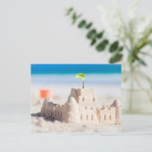 Burg Sand Postkarte (Stehend Vorderseite)