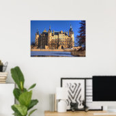 Burg Schwerin - Deutschland Print Poster (Heimbüro)