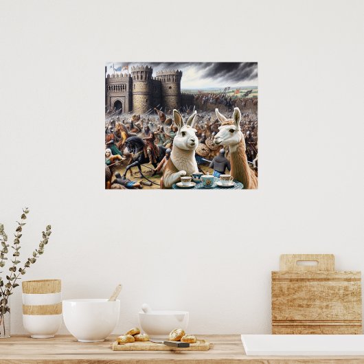 Burg Siege Tea Party Poster (Küche)